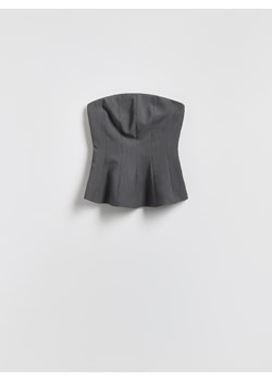 Reserved - Gorsetowy top - jasnoszary ze sklepu Reserved w kategorii Bluzki damskie - zdjęcie 187696480