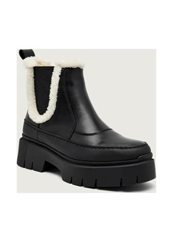 HUGO Skórzane sztyblety Kris_ChBootie_FRLT | shearling ze sklepu Gomez Fashion Store w kategorii Botki - zdjęcie 187696804