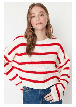 trendyol Sweter w kolorze biało-czerwonym ze sklepu Limango Polska w kategorii Swetry damskie - zdjęcie 187698601