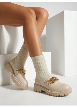 Royalfashion Eleganckie botki damskie z ozdobą Olluf ze sklepu royalfashion.pl w kategorii Botki - zdjęcie 187699112