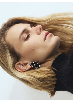 Reserved - Welurowe kolczyki z ćwiekami - czarny ze sklepu Reserved w kategorii Kolczyki - zdjęcie 187699282