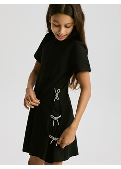 Reserved - Sukienka z kokardkami - czarny ze sklepu Reserved w kategorii Sukienki dziewczęce - zdjęcie 187699373