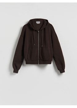 Reserved - Oversizowa bluza - ciemnobrązowy ze sklepu Reserved w kategorii Bluzy damskie - zdjęcie 187699472
