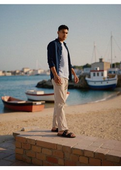 Sinsay - Koszulka w paski - biały ze sklepu Sinsay w kategorii T-shirty męskie - zdjęcie 187700270