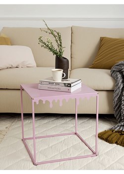 Sinsay - Metalowy stolik z dekoracyjnym brzegiem - różowy ze sklepu Sinsay w kategorii Stoliki kawowe - zdjęcie 187700273