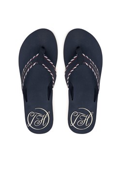 Japonki Tommy Hilfiger Webbing Beach Sandal FW0FW09038 Granatowy ze sklepu eobuwie.pl w kategorii Klapki damskie - zdjęcie 187700304