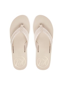 Japonki Tommy Hilfiger Webbing Beach Sandal FW0FW09038 Écru ze sklepu eobuwie.pl w kategorii Klapki damskie - zdjęcie 187700311