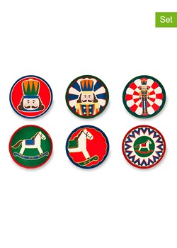 Trendy Kitchen by EXCÉLSA Talerzyki deserowe (6 szt.) w kolorze czerwono-zielonym - Ø 15 cm ze sklepu Limango Polska w kategorii Naczynia - zdjęcie 187700713