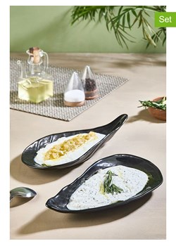Violeta Home Półmiski (2 szt.) w kolorze czarnym - 27 x 14 cm ze sklepu Limango Polska w kategorii Misy i tace dekoracyjne - zdjęcie 187700951
