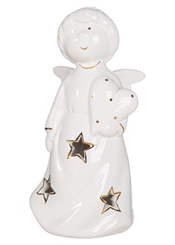 GILDE Dekoracyjna lampa LED &quot;Emiliel&quot; w kolorze białym - 8,1 x 16 x 6,5 cm ze sklepu Limango Polska w kategorii Oświetlenie - zdjęcie 187701284