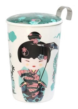 Eigenart Kubek w kolorze biało-turkusowym do herbaty - 350 ml ze sklepu Limango Polska w kategorii Dzbanki i zaparzacze - zdjęcie 187701752