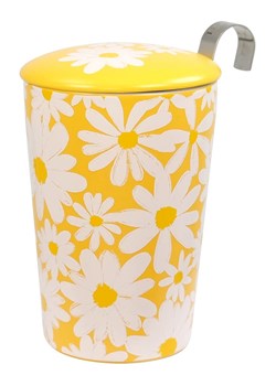 Eigenart Kubek &quot;Teaeve - Daisy&quot; w kolorze biało-żółtym do herbaty - 350 ml ze sklepu Limango Polska w kategorii Dzbanki i zaparzacze - zdjęcie 187701762