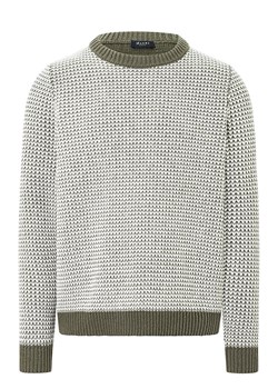 Maerz Muenchen Wełniany sweter w kolorze ciemnozielono-białym ze sklepu Limango Polska w kategorii Swetry męskie - zdjęcie 187701821