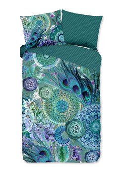 Hip Komplet pościeli satynowej &quot;Kari&quot; w kolorze zielono-niebieskim ze sklepu Limango Polska w kategorii Pościele - zdjęcie 187702104