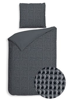 Heckett Lane Komplet pościeli perkalowej &quot;Vafala&quot; w kolorze antracytowym ze sklepu Limango Polska w kategorii Pościele - zdjęcie 187703224