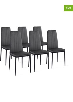 IDOMYA Factory Krzesła (4 szt.) &quot;Jade&quot; w kolorze antracytowo-czarnym - 41,5 x 96 x 39 cm ze sklepu Limango Polska w kategorii Meble - zdjęcie 187704403