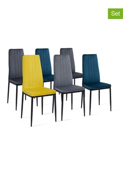IDOMYA Factory Krzesła (6 szt.) &quot;Jade&quot; w różnych kolorach - 39 x 96 x 41,5 cm ze sklepu Limango Polska w kategorii Meble - zdjęcie 187704410