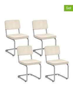 IDOMYA Factory Krzesła (4 szt.) &quot;Naya&quot; w kolorze kremowym - 44 x 79 x 52 cm ze sklepu Limango Polska w kategorii Meble - zdjęcie 187704571