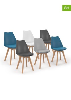 IDOMYA Factory Krzesła (6 szt.) &quot;Nordia&quot; w różnych kolorach do jadalni - 46 x 79,5 x 51 cm ze sklepu Limango Polska w kategorii Meble - zdjęcie 187704630