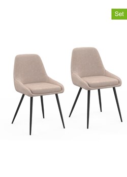 IDOMYA Factory Krzesła (2 szt.) &quot;Ornella&quot; w kolorze beżowym do jadalni - 47,5 x 79 x 54 cm ze sklepu Limango Polska w kategorii Meble - zdjęcie 187704893