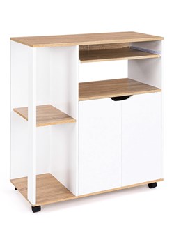 IDOMYA Essentials Wózek kuchenny w kolorze biało-jasnobrązowym - 76 x 85 x 39,5 cm ze sklepu Limango Polska w kategorii Regały i witryny - zdjęcie 187705032