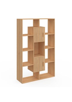 IDOMYA Factory Regał &quot;Faustine &quot; w kolorze jasnobrązowym na książki - 90 x 143 x 30 cm ze sklepu Limango Polska w kategorii Regały i witryny - zdjęcie 187705073