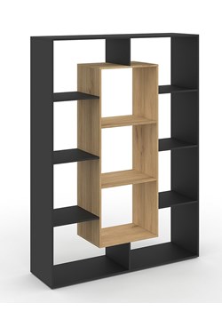 IDOMYA Essentials Regał w kolorze czarno-jasnobrązowym na książki - 104 x 143 x 30 cm ze sklepu Limango Polska w kategorii Regały i witryny - zdjęcie 187705092