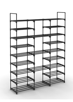 IDOMYA Essentials Regał w kolorze czarnym na buty - 127 x 157 x 31 cm ze sklepu Limango Polska w kategorii Szafy - zdjęcie 187705130