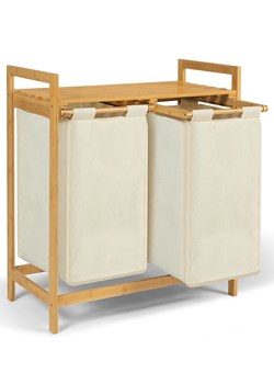 IDOMYA Essentials Kosz w kolorze beżowo-jasnobrązowym na pranie - 64 x 73 x 33 cm ze sklepu Limango Polska w kategorii Akcesoria łazienkowe - zdjęcie 187705483