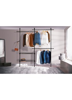 IDOMYA Essentials Garderoba w kolorze czarnym - 177 x 278 x 35 cm ze sklepu Limango Polska w kategorii Szafy - zdjęcie 187705500