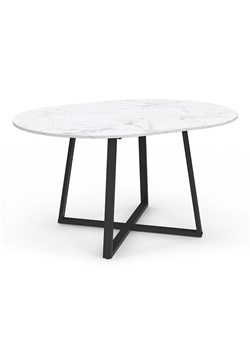 IDOMYA Factory Stół &quot;Sana&quot; w kolorze biało-czarnym do jadalni - 150 x 75 x 110 cm ze sklepu Limango Polska w kategorii Stoliki kawowe - zdjęcie 187705801