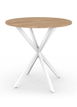 IDOMYA Factory Stół &quot;Soline&quot; w kolorze jasnobrązowo-białym do jadalni - wys. 75 x Ø 80 cm ze sklepu Limango Polska w kategorii Stoliki kawowe - zdjęcie 187705833