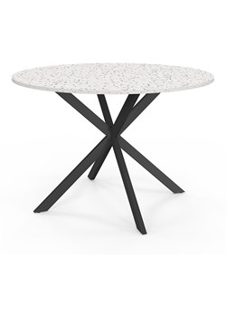 IDOMYA Essentials Stół w kolorze czarno-kremowym ze wzorem do jadalni - wys. 76 x Ø 110 cm ze sklepu Limango Polska w kategorii Stoliki kawowe - zdjęcie 187705864