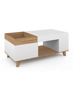 IDOMYA Essentials Ława &quot;Stella&quot; w kolorze jasnobrązowo-białym - 110 x 45 x 55 cm ze sklepu Limango Polska w kategorii Stoliki kawowe - zdjęcie 187706032