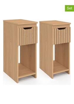 IDOMYA Essentials Stoliki nocne (2 szt.) w kolorze jasnobrązowym - 20 x 50 x 30 cm ze sklepu Limango Polska w kategorii Szafy - zdjęcie 187706143