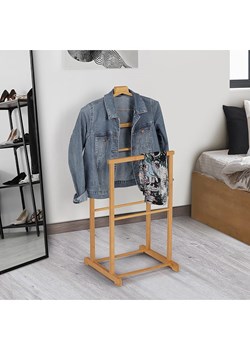 IDOMYA Essentials Wieszak &quot;Maya&quot; w kolorze jasnobrązowym na ubrania - 47,5 x 97 x 36 cm ze sklepu Limango Polska w kategorii Szafy - zdjęcie 187706414