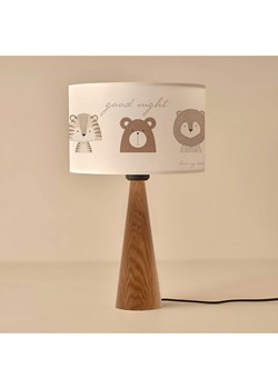 ABERTO DESIGN Lampa stołowa w kolorze biało-jasnobrązowym - wys. 38 x Ø 24 cm ze sklepu Limango Polska w kategorii Oświetlenie - zdjęcie 187707970