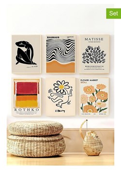 ABERTO DESIGN Druki artystyczne (6 szt.) w ramce - 48 x 33 cm ze sklepu Limango Polska w kategorii Obrazy - zdjęcie 187708401