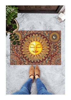 ABERTO DESIGN Wycieraczka &quot;Happy Sun&quot; w kolorze żółtym ze wzorem ze sklepu Limango Polska w kategorii Dom - zdjęcie 187709201