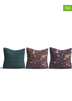 ABERTO DESIGN Poduszki (3 szt.) w kolorze niebiesko-zielono-beżowym ze sklepu Limango Polska w kategorii Poduszki dekoracyjne - zdjęcie 187709242