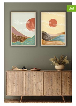 ABERTO DESIGN Druki artystyczne (2 szt.) w ramce ze sklepu Limango Polska w kategorii Obrazy - zdjęcie 187709272