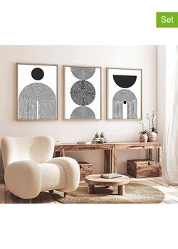 ABERTO DESIGN Druki artystyczne (3 szt.) w ramce ze sklepu Limango Polska w kategorii Obrazy - zdjęcie 187709273
