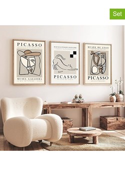 ABERTO DESIGN Druki artystyczne (3 szt.) w drewnianej ramce ze sklepu Limango Polska w kategorii Obrazy - zdjęcie 187709321