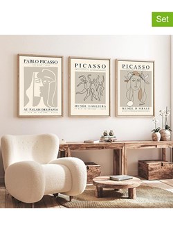 ABERTO DESIGN Druki artystyczne (3 szt.) w ramce ze sklepu Limango Polska w kategorii Obrazy - zdjęcie 187709323