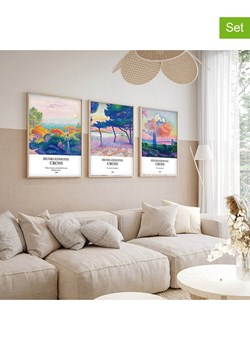 ABERTO DESIGN Druki artystyczne (3 szt.) w drewnianej ramce ze sklepu Limango Polska w kategorii Obrazy - zdjęcie 187709331