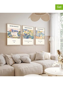 ABERTO DESIGN Druki artystyczne (3 szt.) w drewnianej ramce ze sklepu Limango Polska w kategorii Obrazy - zdjęcie 187709333