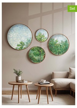 ABERTO DESIGN Druki artystyczne (4 szt.) w drewnianej ramce ze sklepu Limango Polska w kategorii Obrazy - zdjęcie 187709350