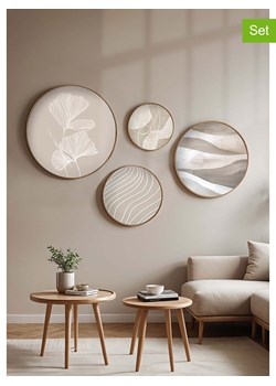 ABERTO DESIGN Druki artystyczne (4 szt.) w drewnianej ramce ze sklepu Limango Polska w kategorii Obrazy - zdjęcie 187709352