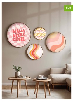 ABERTO DESIGN Druki artystyczne (4 szt.) w drewnianej ramce ze sklepu Limango Polska w kategorii Obrazy - zdjęcie 187709354