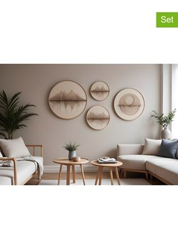 ABERTO DESIGN Druki artystyczne (4 szt.) w drewnianej ramce ze sklepu Limango Polska w kategorii Obrazy - zdjęcie 187709360